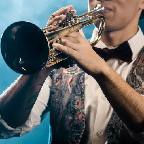 Percussion and Trumpet Players