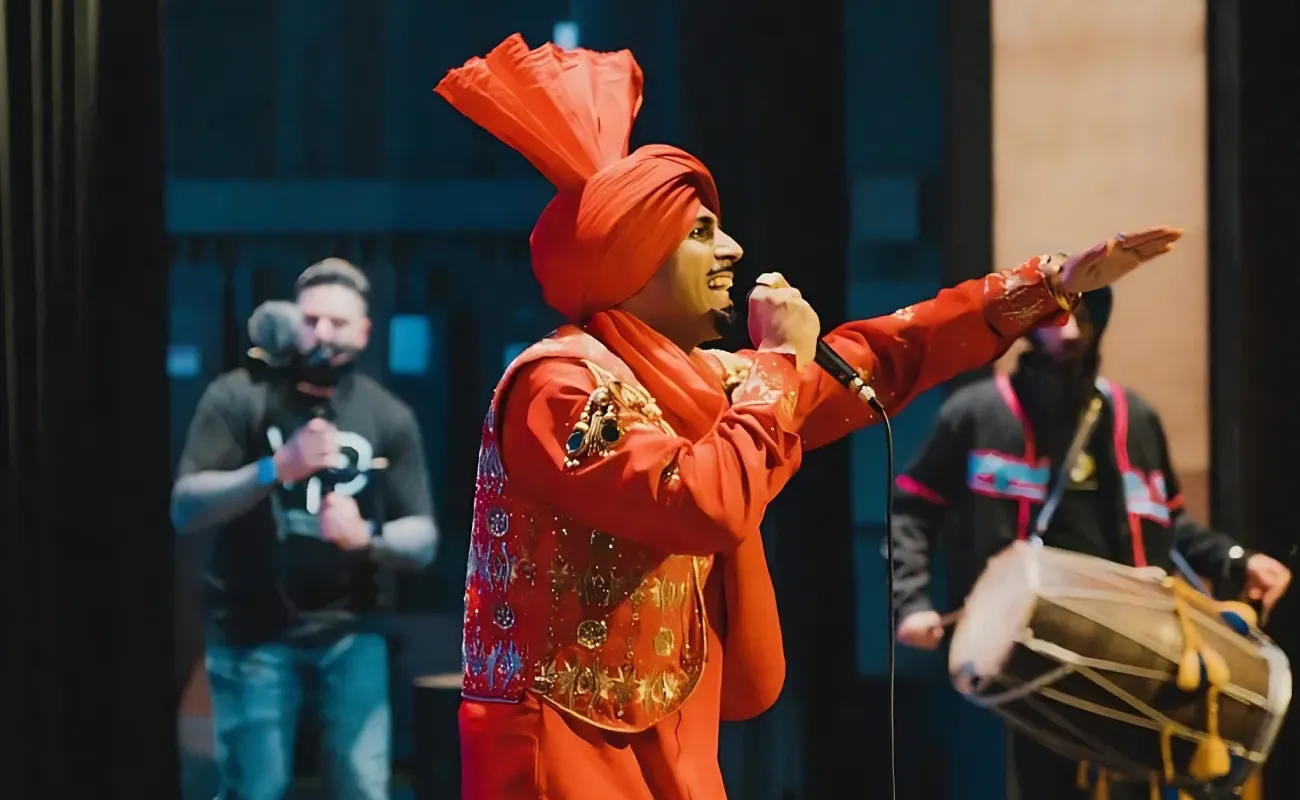 Punjabi singer performing live