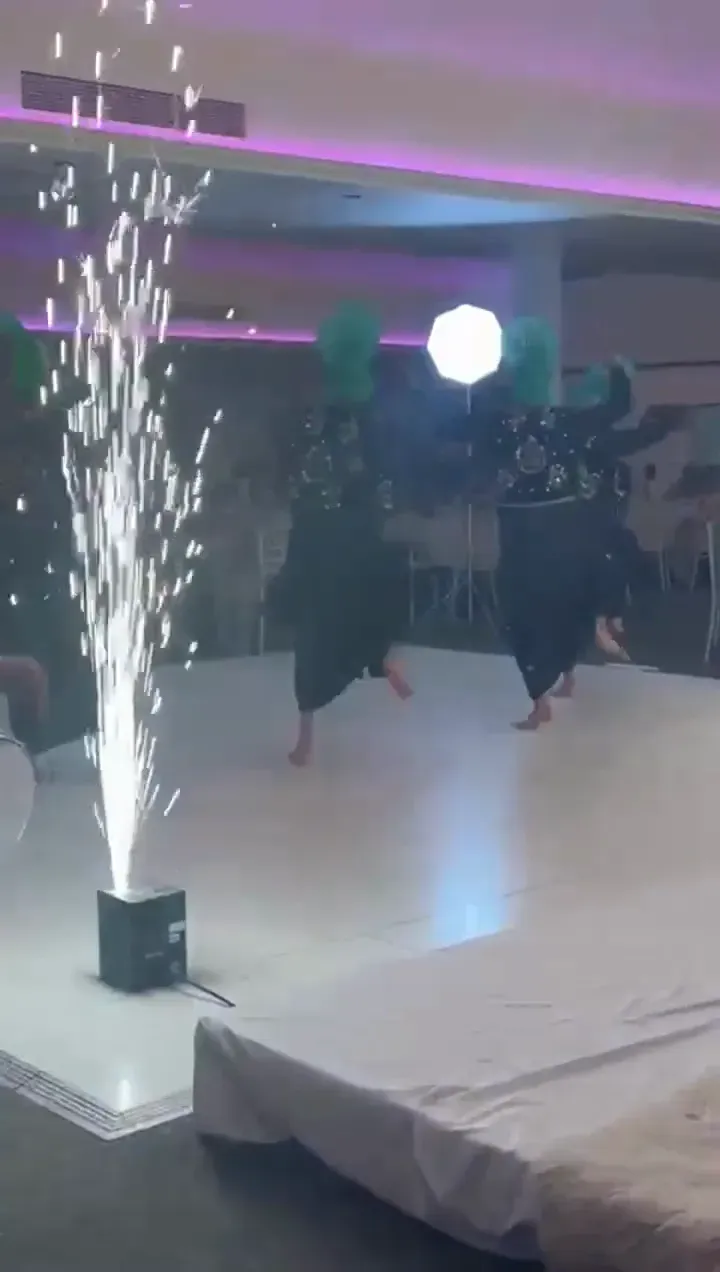 Bhangra entrance with sparklers, the UK