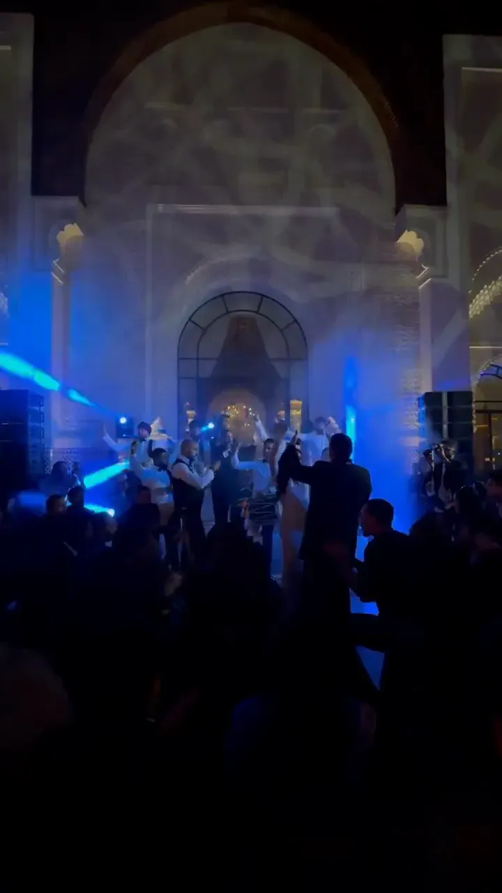 Party set with drum kit in Marrakech, the UK