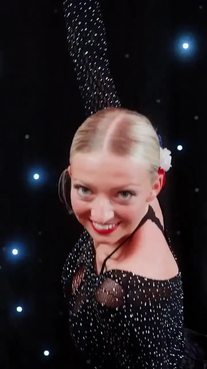 Can-can dancer in slow motion, the UK