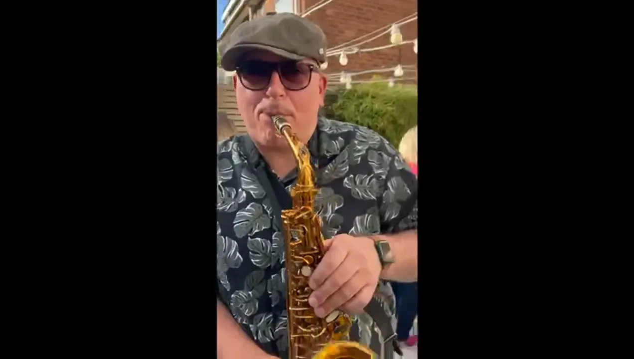 Sax at a family celebration, the UK