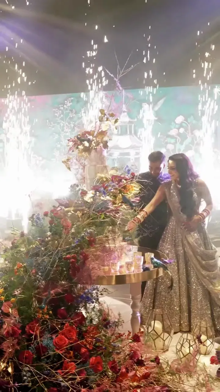 Sax player leading a bride and groom entrance, the UK
