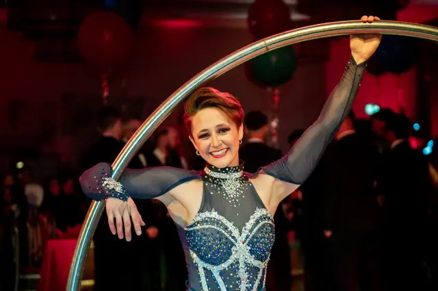 Cyr wheel: circus acts, circus showman theme