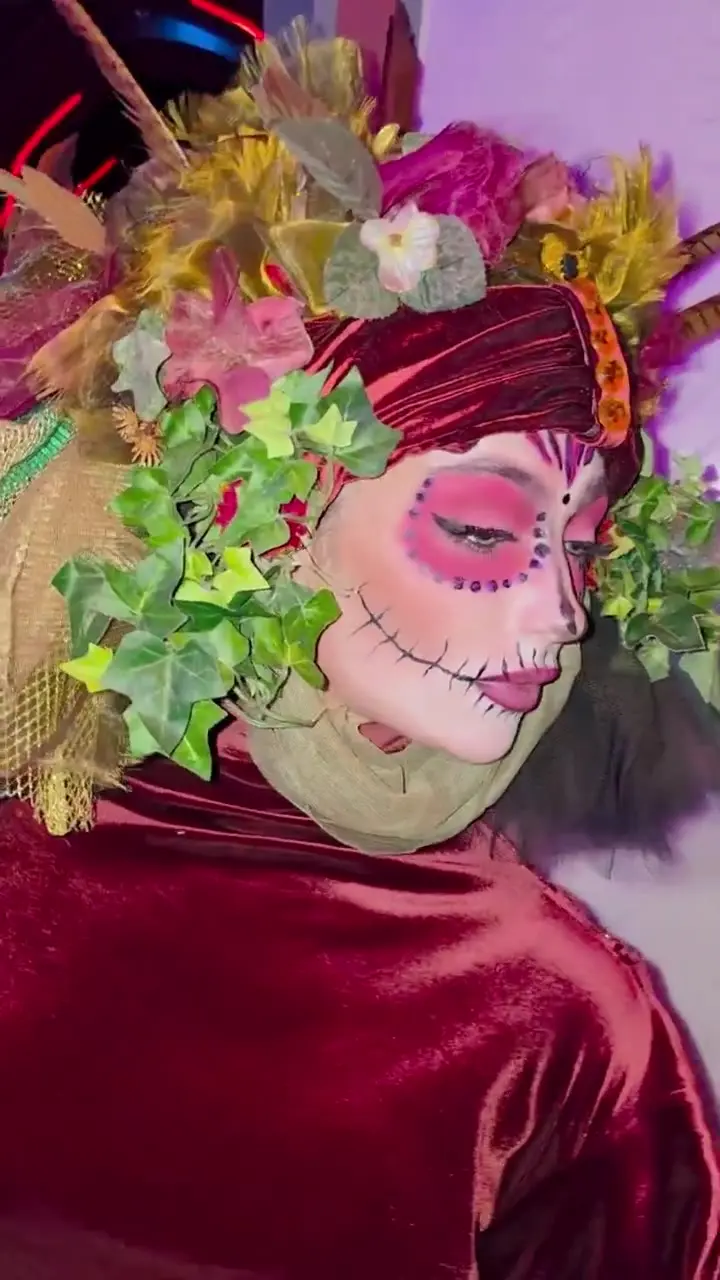 Day of the Dead Mexican floral statues, Devizes