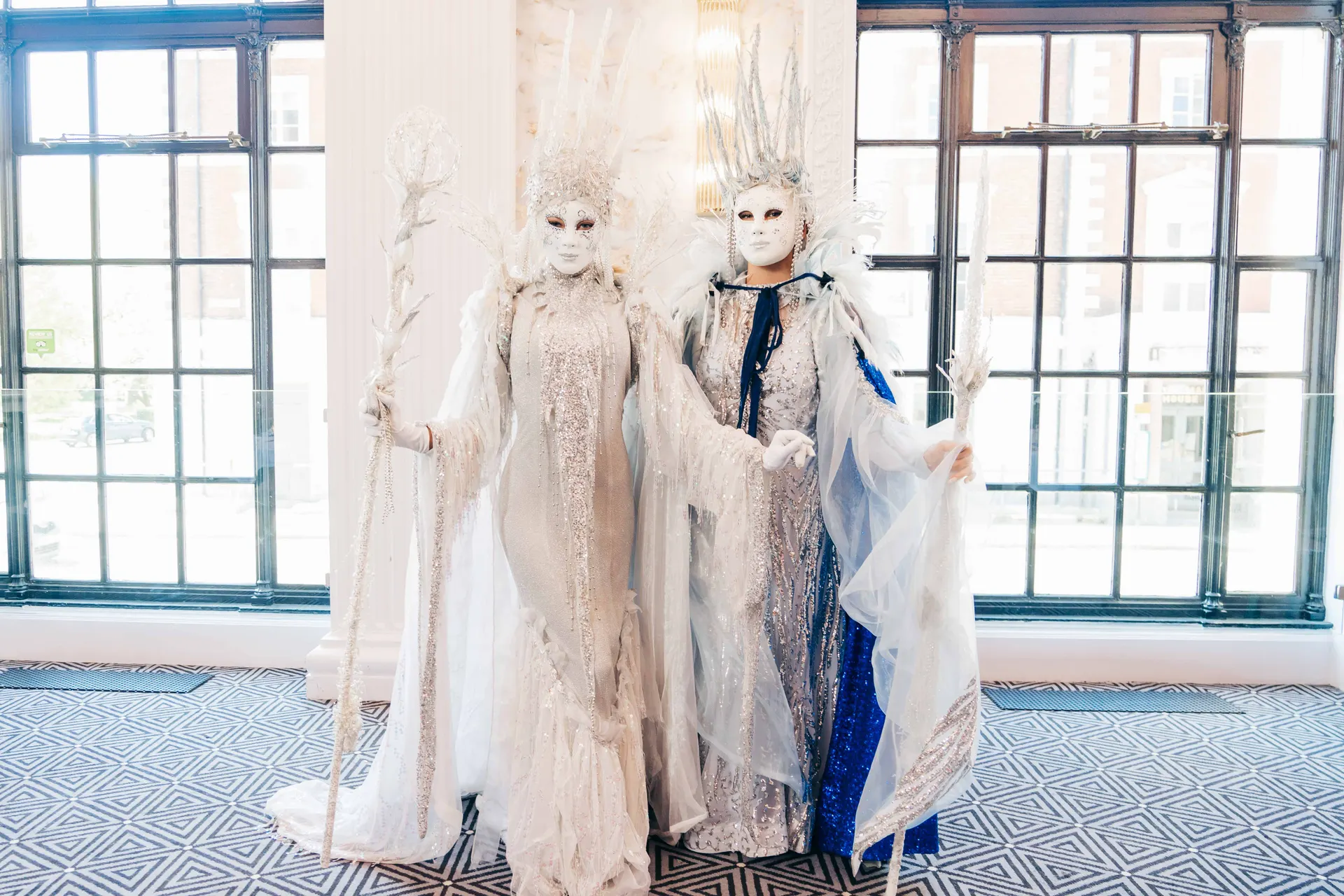 Human Statues at a Party Central event near Devizes