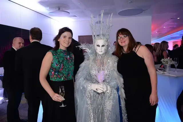 Ice venetian statue: living statues, winter wonderland theme